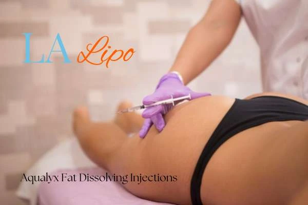 Woman having fat dissolving injections Cockfosters on thighs