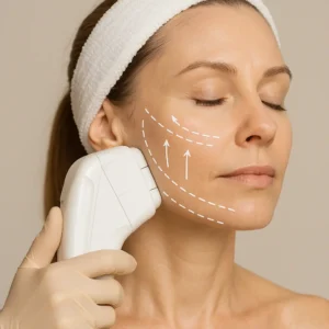 Woman having HI-FU to reduce wrinkles call LA LIPO Cockfosters Now!