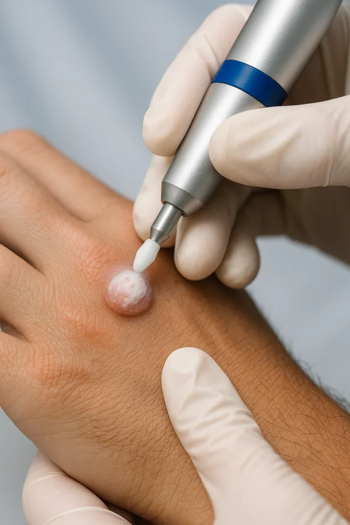 example of wart removal Cockfosters using cryopen
