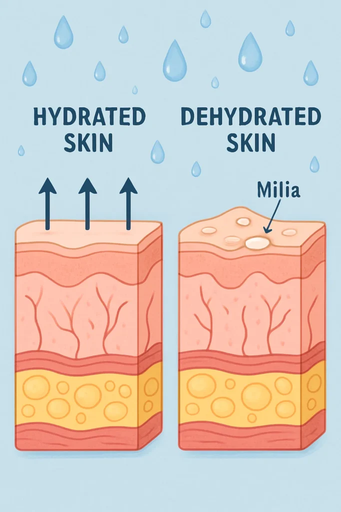 The importance of hydration and milia production Cockfosters