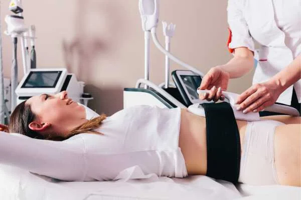 woman having body sculpting to help improve her body image and her mental health Cockfosters